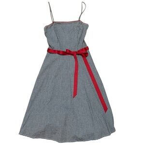 Rampage Black and White Gingham with Red Trim Dress size:5 (small)